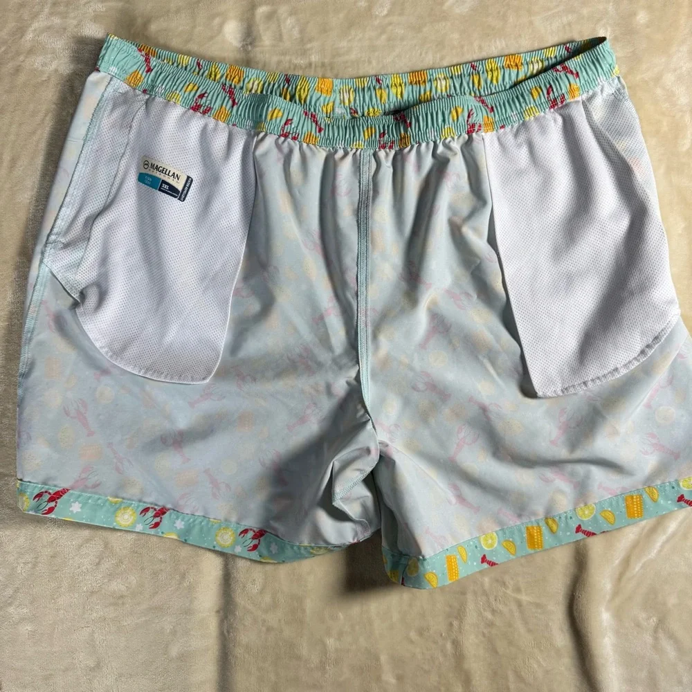 Magellan Lobster Lemon Swim Trunks 3XL Coastal Beach Vacation Seafood Shorts